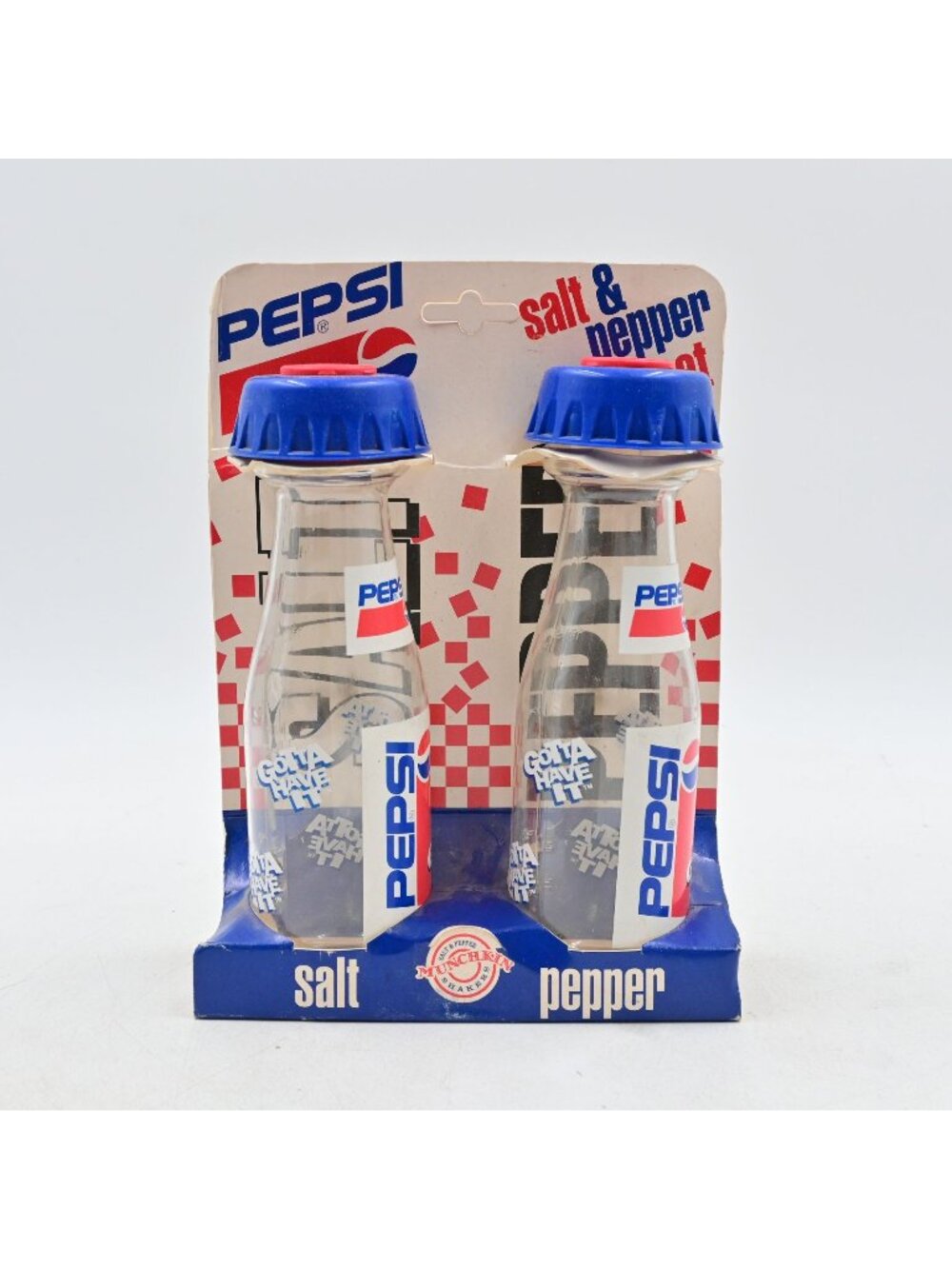 Munchkin Pepsi Salt & Pepper Shakers Bottles Kitchen Decor Vintage 1993